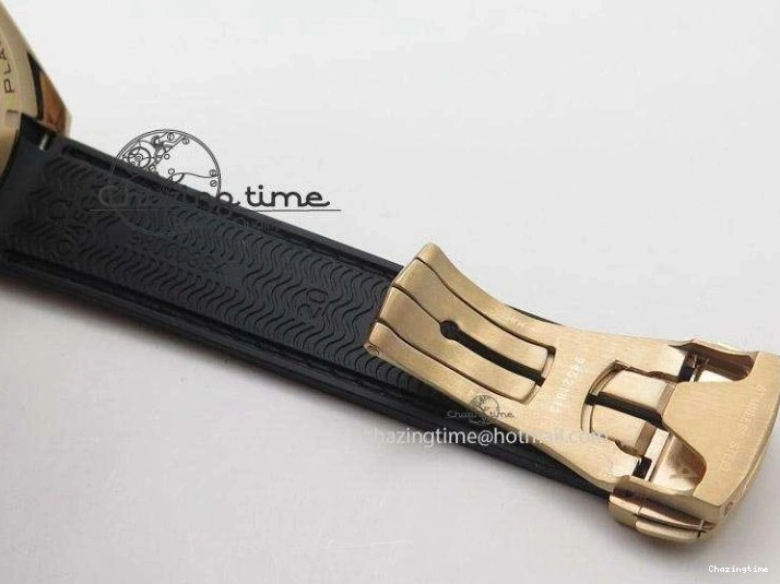 0522 Planet Ocean Professional Rose Gold Liquid Metal V6F 42mm On Black Rubber Strap A Vibrant 8266